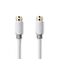 Nedis F-Stecker (m) auf F-Stecker (m) Koaxialkabel, gerade, weiß, 2 Meter