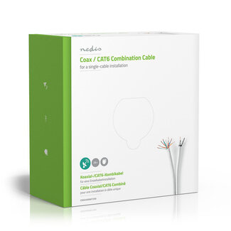 Nedis Nedis Koax/CAT6 Kombikabel innen weiß - 25 Meter