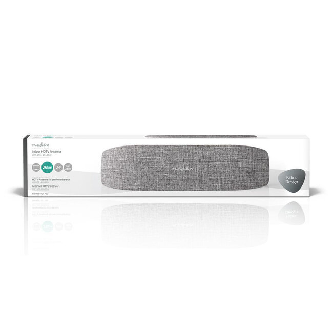 Nedis Premium UHF DVB-T/T2 Innenantenne aktiv 28 dB LTE700 Filter Grau 2,1 m