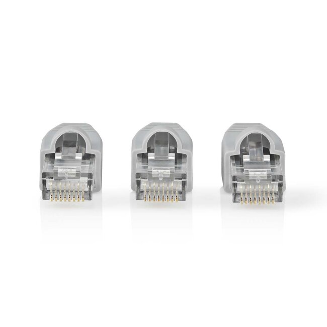 Nedis RJ45 Crimpstecker (UTP) für CAT6 Netzwerkkabel (fest) - 10 Stück (3-teilig)