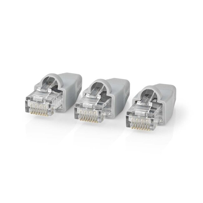 Nedis RJ45 Crimpstecker (UTP) für CAT6 Netzwerkkabel (fest) - 10 Stück (3-teilig)