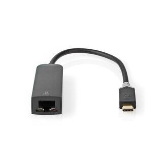 Nedis Nedis USB-C zu RJ45 Gigabit Ethernet LAN Adapter - USB 3.0 - CAT6 / Schwarz - 0,20 m