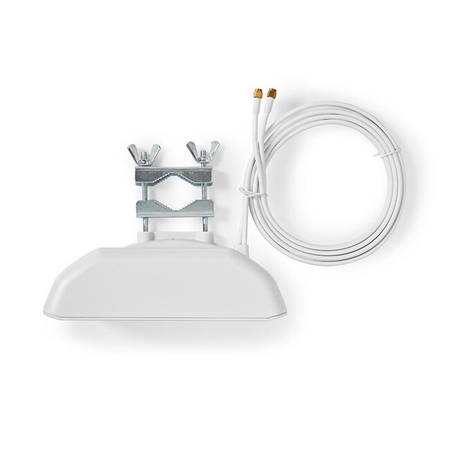 Nedis GSM/3G/4G/5G IPx3 Innen-/Außenantenne mit SMA (m) Stecker - 4-6 dBi / Weiß - 2,5 m