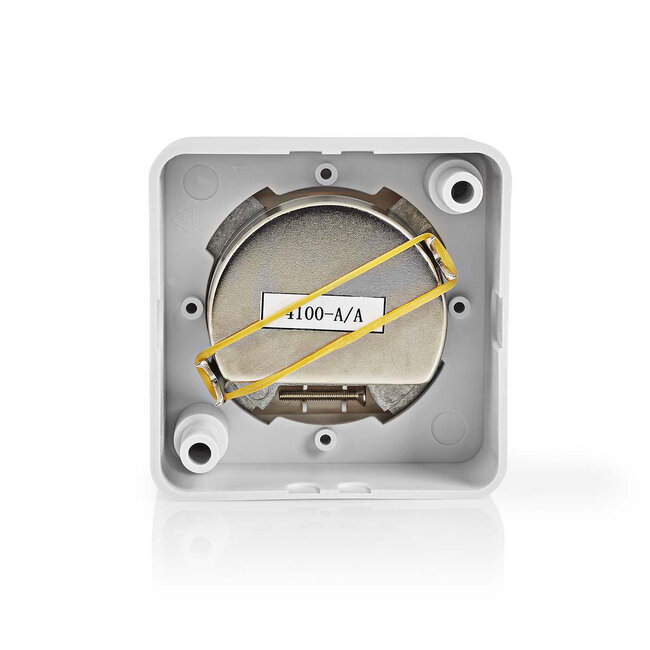 Nedis Satelliten-Wanddose R/TV/SAT mit Aufputzrahmen und Abdeckplatte / Weiß