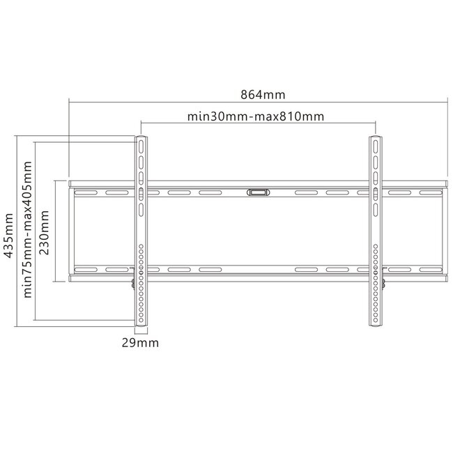 Goobay Basic Serie Fixed XL Wandhalterung für Bildschirme bis 100 Zoll / fest