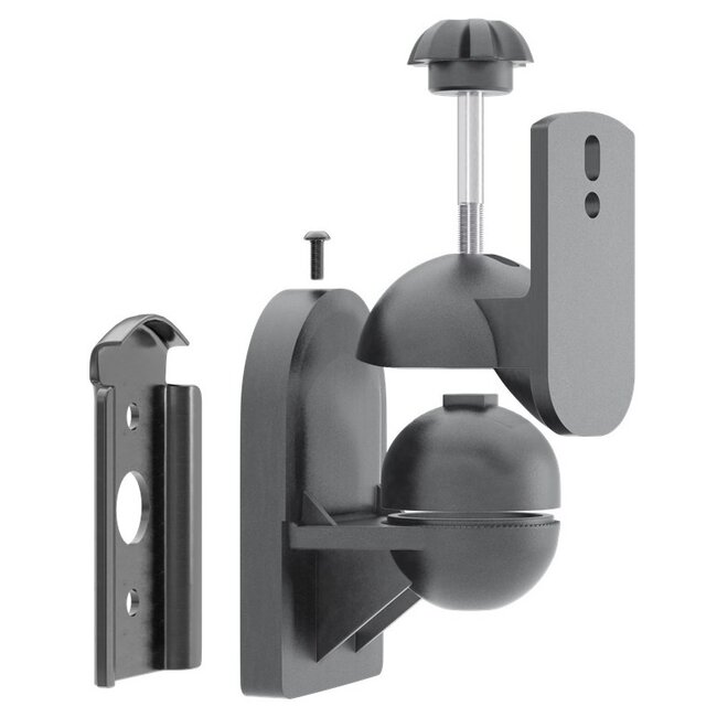 Goobay Lautsprecher-Wandhalterung Set für kleine Lautsprecher - bis 3,5 kg / Schwarz