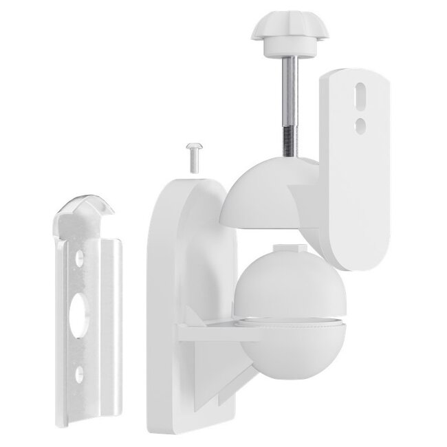 Goobay Lautsprecher-Wandhalterung Set für kleine Lautsprecher - bis 3,5 kg / Weiß