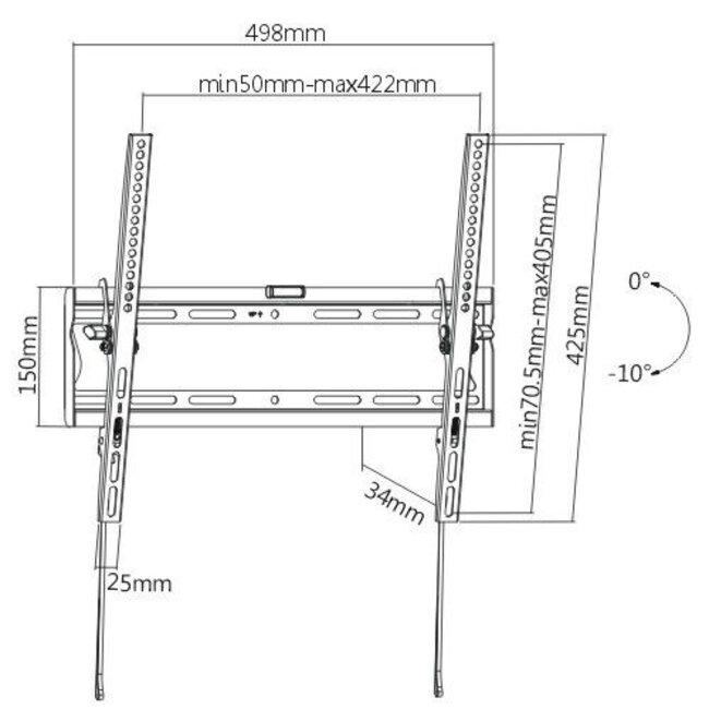 Cavus Tilt Wandhalterung für Bildschirme bis 55 Zoll / neigbar