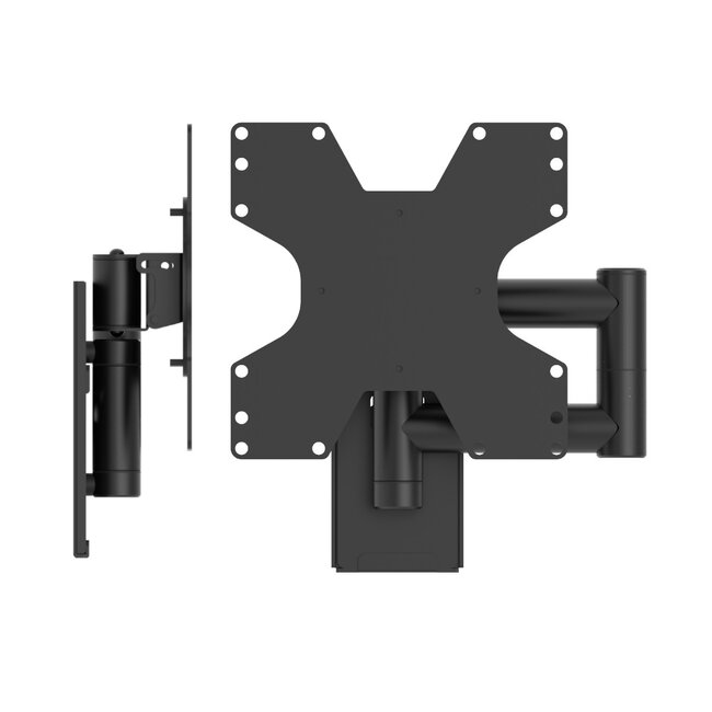 Cavus Premium Full Motion Wandhalterung für Bildschirme bis 37 Zoll / 3 Drehpunkte - Schwarz beschichteter Stahl