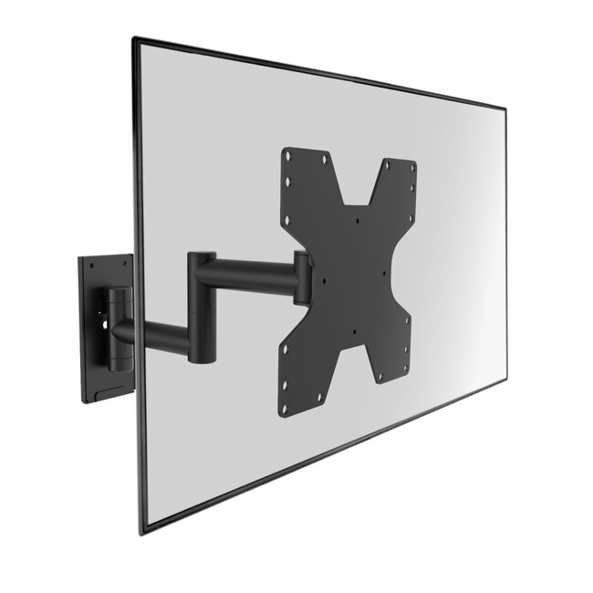Cavus Premium Full Motion Wandhalterung für Bildschirme bis 37 Zoll / 3 Drehpunkte - Schwarz beschichteter Stahl