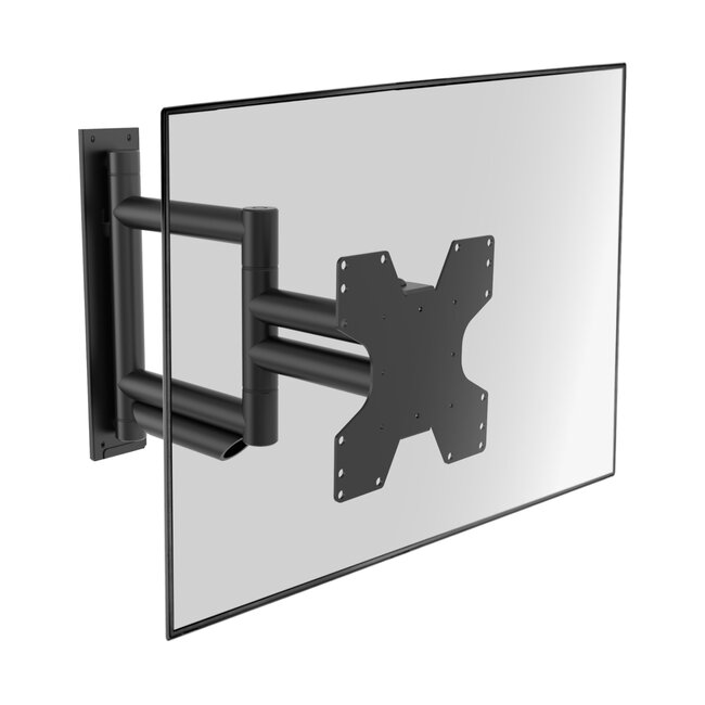Cavus Premium Full-Motion Wandhalterung für Bildschirme bis 65 Zoll / 3 Drehpunkte - schwarz beschichteter Stahl