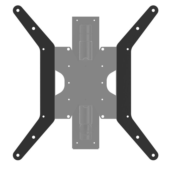 Cavus Premium Full-Motion Wandhalterung für Bildschirme bis 65 Zoll / 3 Drehpunkte - schwarz beschichteter Stahl