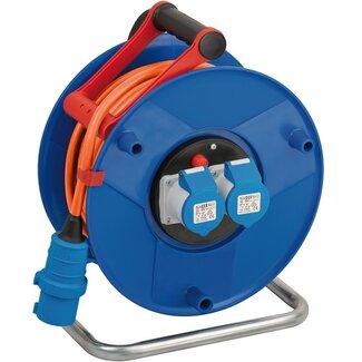 Brennenstuhl Brennenstuhl Garant CEE 3-polige IP44 Camping-/Maritime Kabeltrommel 2-fach Blau/Orange - 25m