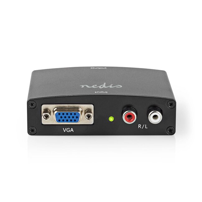 Nedis VGA + 2RCA auf HDMI Konverter mit HDCP / Schwarz