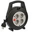 Brennenstuhl Vario Line Mini-Kabeltrommel 4-fach Schwarz/Grau - 5m