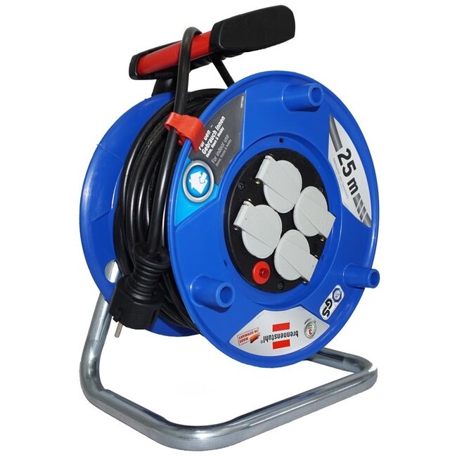 Brennenstuhl Garant Kabeltrommel 4-fach - 3x1,50mm² - Blau/Schwarz - 25m