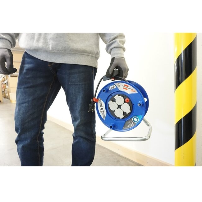 Brennenstuhl Garant Kabeltrommel 4-fach - 3x1,50mm² - Blau/Schwarz - 25m