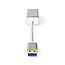 Nedis Premium USB-A zu RJ45 Gigabit Ethernet LAN Adapter - USB 3.0 - CAT6 / Aluminium - 0,20 m