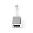 Nedis Premium USB-C zu DisplayPort Adapter mit DP Alt Mode (4K 60 Hz) / Aluminium - 0,20 m