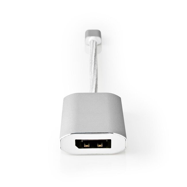 Nedis Premium USB-C auf DisplayPort & USB-C PD Adapter mit DP Alt Mode (4K 60 Hz) / Aluminium - 0,20 m