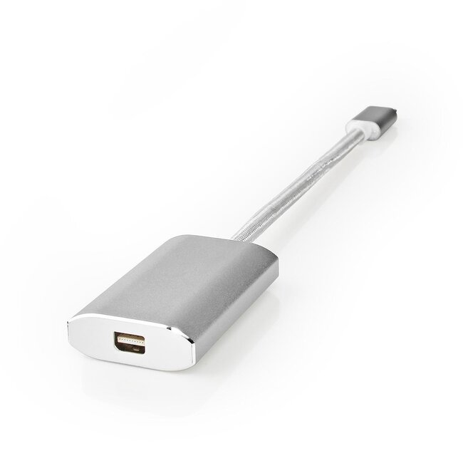 Nedis Premium USB-C auf Mini DisplayPort & USB-C PD Adapter mit DP Alt Mode (4K 60 Hz) / Aluminium - 0,20 m