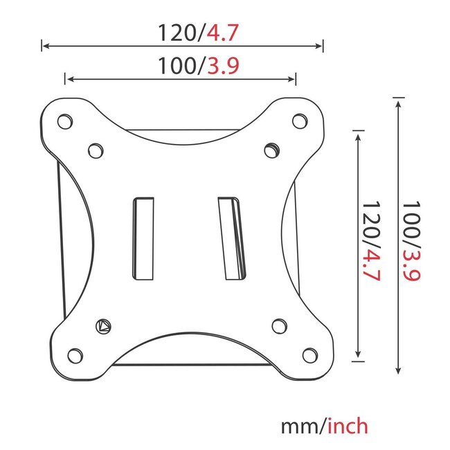 My Wall Wandhalterung für Bildschirme bis 30 Zoll / fest / schwarz