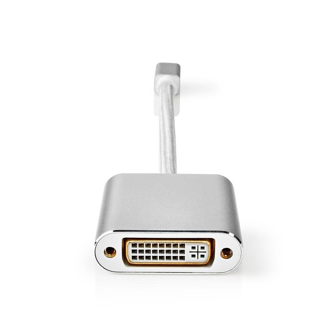 Nedis Premium Mini DisplayPort 1.2 auf DVI Adapter (1920 x 1200) Aluminium - 0,20 m