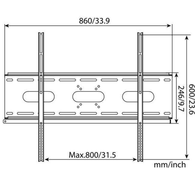 My Wall Wandhalterung für Bildschirme bis 100 Zoll / fest