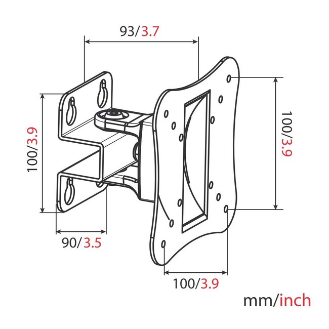 My Wall Wandhalterung für Bildschirme bis 30 Zoll / Full Motion (1 Drehpunkt)