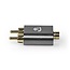Nedis Premium Tulpen-auf-3,5mm Klinke Stereo Audio Adapter, Schwarz