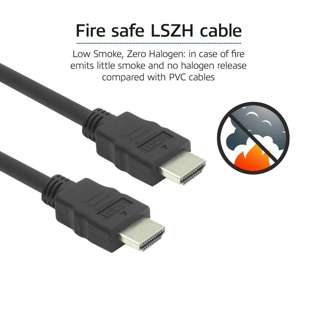 HDMI-Kabel HDMI1.4 (4K 30Hz) Kupfer LSZH Schwarz 1m