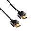 Dünnes HDMI-Kabel Version 2.0 (4K 60Hz) Schwarz - 2 Meter