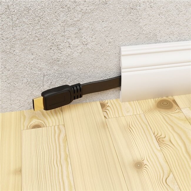 Flaches HDMI-Kabel Version 1.4 (4K 30Hz) Schwarz 1,5 m