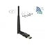 DeLOCK USB-A WLAN/WiFi Dongle mit externer Antenne Dual Band AC600 600 Mbps