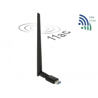 DeLOCK DeLOCK USB-A WLAN/Wi-Fi Dongle mit externer Antenne – Dual Band AC1200 / 1200 Mbps