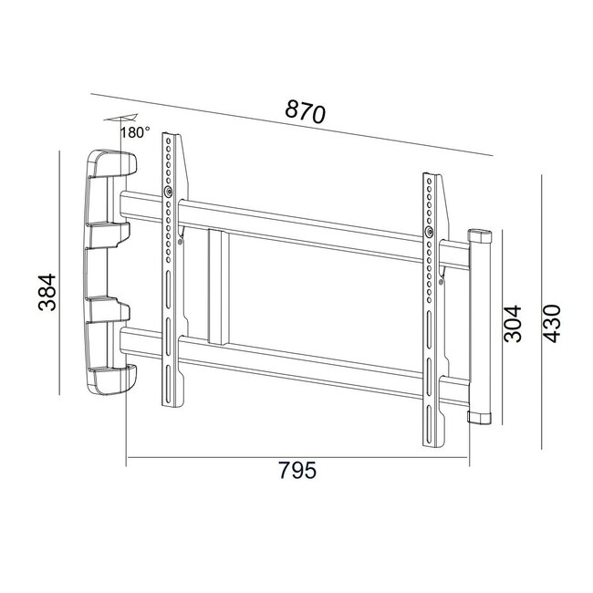 My Wall Wandhalterung für Bildschirme bis 70 Zoll / 90° drehbar nach links oder rechts