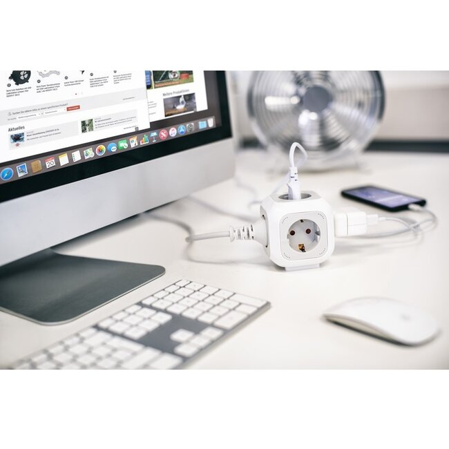 Brennenstuhl ALEA-Power Steckdosenleiste 4-fach, lichtgrau - 1,4 m