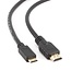 Mini HDMI-auf-HDMI Kabel Version 2.0 (4K 60Hz) vergoldet schwarz 1,8 m