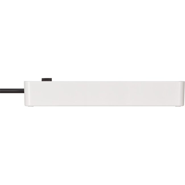 Brennenstuhl Ecolor Steckdosenleiste 5-fach mit Schalter, Schwarz/Weiß - 1,5 m