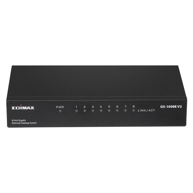 Edimax GS-1008E V2 Gigabit Ethernet Switch 8 Ports Schwarz