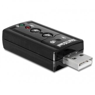 DeLOCK DeLOCK USB-A auf 3,5mm Klinke / Mini Toslink Headset Audio Adapter schwarz
