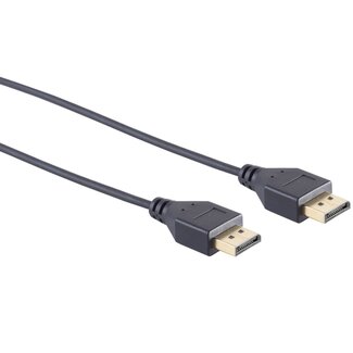 S-Impuls Dünnes DisplayPort-Kabel 1.2 (4K 60Hz) Schwarz - 1,5 m