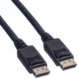 Roline Industrielles DisplayPort-Kabel 1.2 (4K 60Hz) TPE Mantel Schwarz 1,5 m