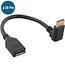 Premium DisplayPort Adapter mit DP_PWR - 90° nach unten - Version 1.4 (5K/8K 60Hz) - Schwarz - 0,15 m