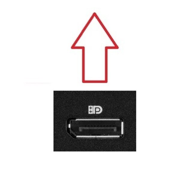 Premium DisplayPort Adapter mit DP_PWR – 90° nach oben – Version 1.4 (5K/8K 60Hz) – Schwarz – 0,15 m
