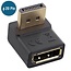 DisplayPort Adapter DP_PWR 90° nach oben - Version 1.2 (4K 60Hz) / Schwarz