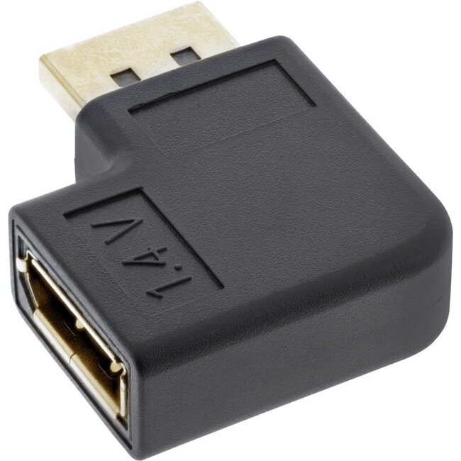 DisplayPort Adapter DP_PWR 90° Links 1.4 (5K/8K 60Hz) Schwarz