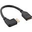 Premium DisplayPort Adapter - 90° Links Winkel - Version 1.4 (5K/8K 60Hz) - Schwarz - 0,15 m