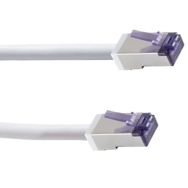 Flexline S/FTP CAT6a 10-Gigabit Netzwerkkabel Grau PVC 1 Meter