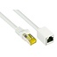 S/FTP CAT7 10-Gigabit Netzwerkkabel Verlängerung / Weiß - LSZH - 1 Meter